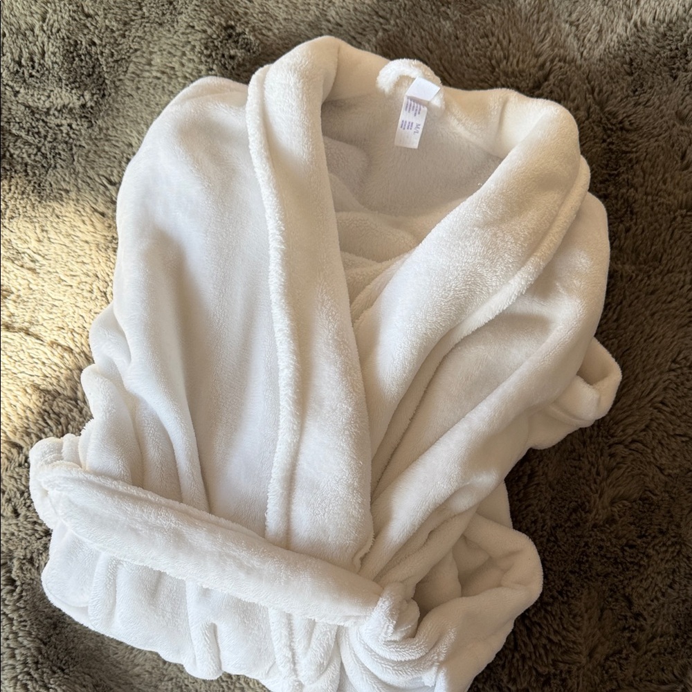 White Plush Bathrobe
